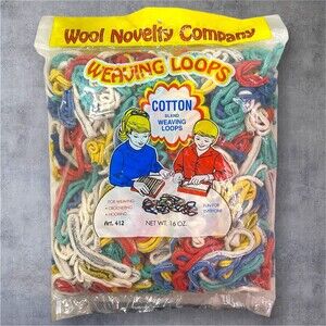 Wool Novelty Company Weaving Loops 16oz COTTON Blend Crocheting Hooking NEW